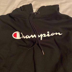 Black champion hoodie mens
